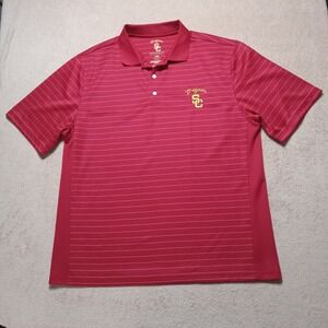 USC Trojans Authentic Apparel Men's Polo Short Sleeve Shirt Size 2XL